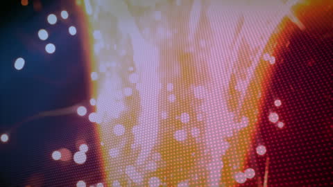 Abstract Fluid Motion of Bright Particles in Multicolored Tones