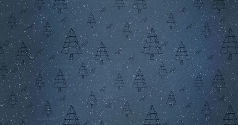 seamless snowfall with christmas tree pattern on blue background - Download Free Stock Images Pikwizard.com