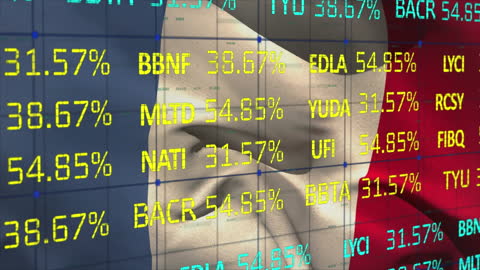 Global Stock Market Ticker Displays Financial Analytics in Digitized Format