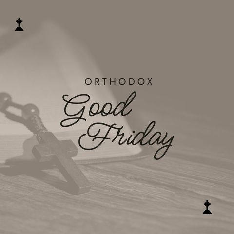 Orthodox Good Friday Rosary and Bible Background