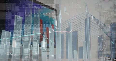 Abstract business analytics and financial data