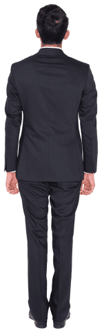 Transparent Businessman in Suit with Back Turned to Camera
