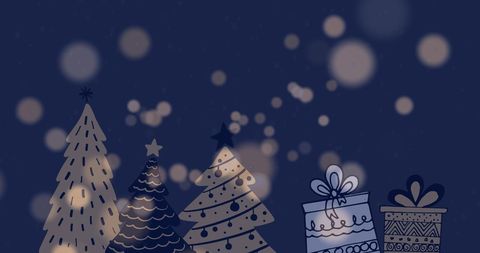 festive christmas tree pattern with ornate gifts and bokeh lights - Download Free Stock Images Pikwizard.com