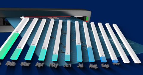 Innovative 3D Graph Display for Business Analytics - Download Free Stock Images Pikwizard.com