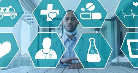 Healthcare Professional Interacting with Medical Interface