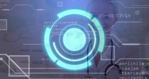 Futuristic Healthcare Technology with Doctor and Digital Interface