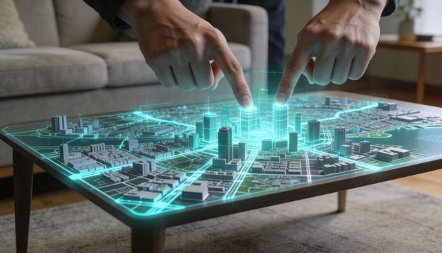 Interactive Holographic Smart City Model on Coffee Table for Urban Planning and Design