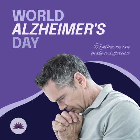world alzheimer's day awareness with senior man praying earnestly - Download Free Stock Templates Pikwizard.com