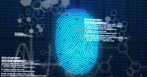 Futuristic Digital Fingerprint with Binary Data for Cybersecurity - Download Free Stock Images Pikwizard.com