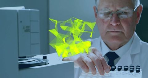 Senior Scientist Analyzing Data with Holographic Display in Laboratory - Download Free Stock Images Pikwizard.com