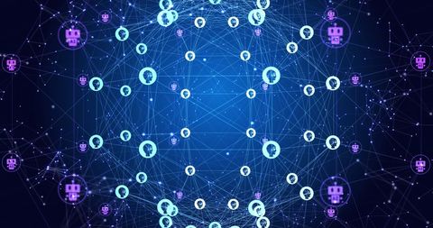 Global AI Data Processing with Network Connectivity - Download Free Stock Images Pikwizard.com