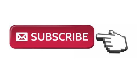 Red Subscribe Button with Envelope Icon and Pixelated Hand Cursor - Download Free Stock Images Pikwizard.com
