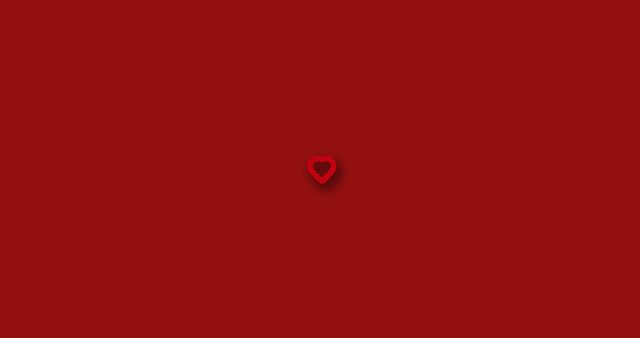 Minimalistic Red Heart on Solid Red Background - Download Free Stock Images Pikwizard.com