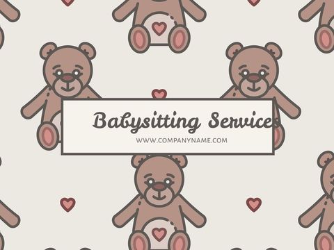 Adorable Babysitting Service Teddy Bear Template - Download Free Stock Templates Pikwizard.com