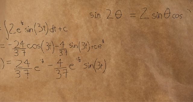 Digital Mathematical Equations on Textured Brown Background - Download Free Stock Images Pikwizard.com