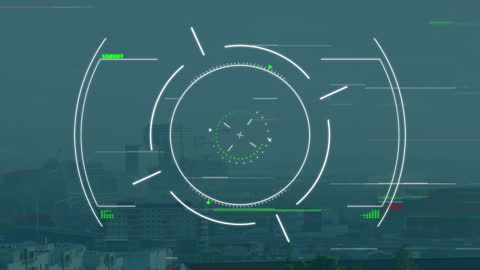 Futuristic Interface Over Modern City Panorama