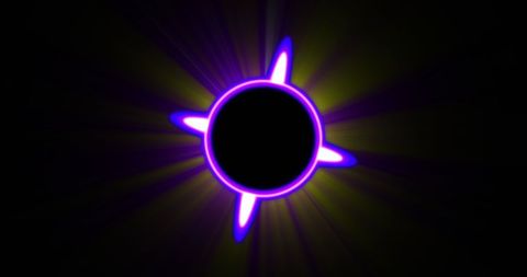 Glowing Purple Circle with Starburst Effect on Black Background - Download Free Stock Images Pikwizard.com