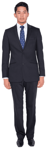 Transparent Full-Length Businessman Standing Assertively