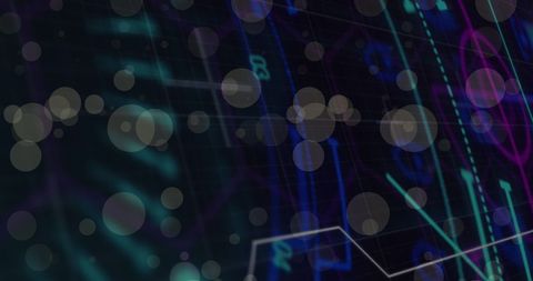 Futuristic Data Processing Background with Floating Bokeh - Download Free Stock Images Pikwizard.com