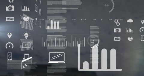 Digital Data Processing Concept with Sky Background - Download Free Stock Images Pikwizard.com