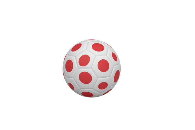 Soccer Ball with Red Dots on Transparent Background for Sport and Competition Concepts - Download Free Stock Videos Pikwizard.com