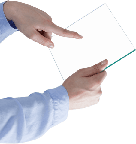 Businesswoman Holding Transparent Digital Interactive Tablet - Download Free Stock Videos Pikwizard.com