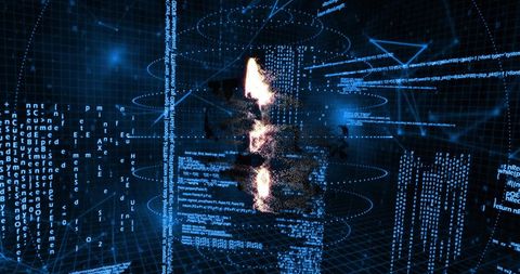 Global Data Processing with Code and Digital Graphics - Download Free Stock Images Pikwizard.com