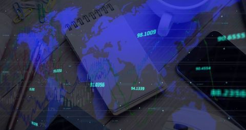 Dynamic Data Processing Overlaid on Global Map Background