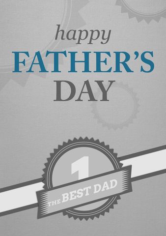 father's day greeting with best dad badge - Download Free Stock Templates Pikwizard.com