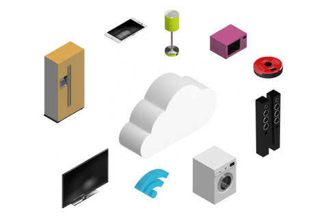 connected smart appliances with cloud network on transparent background - Download Free Stock Videos Pikwizard.com