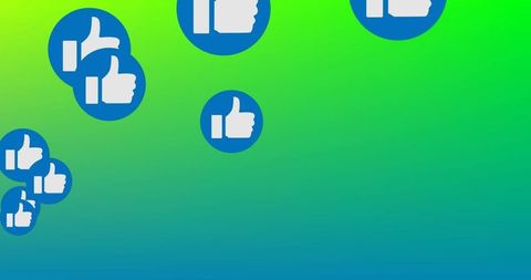 Social Media Like Icons Vibrant Green Background - Download Free Stock Images Pikwizard.com