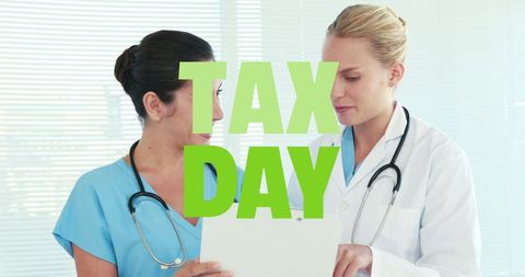 Medical professionals planning finances before tax day