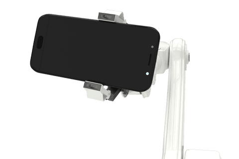 transparent robot arm holding smartphone isolated on white - Download Free Stock Videos Pikwizard.com