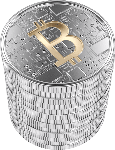 transparent stack of bitcoin coins on digital circuitry - Download Free Stock Videos Pikwizard.com