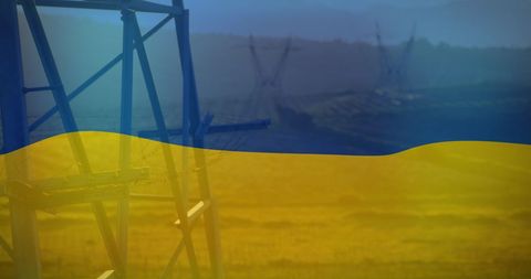Electric Poles in Ukraine: Symbolism and Energy Crisis - Download Free Stock Images Pikwizard.com