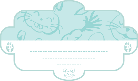 Transparent Easter Badge Template with Bunny Pattern and Blank Space - Download Free Stock Videos Pikwizard.com