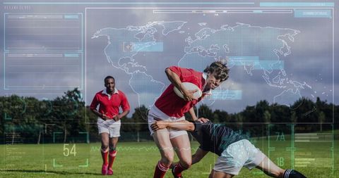 Rugby Players Analyzed in Digital Interface