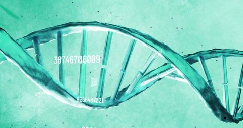 Futuristic dna double helix highlighting genomic data concepts