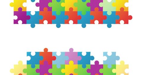 Colorful Jigsaw Puzzle Pieces for Autism Awareness on White Background - Download Free Stock Images Pikwizard.com