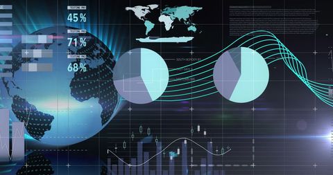 Global Data Visualization with Interactive Charts and Graphs - Download Free Stock Images Pikwizard.com