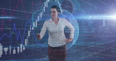 Confident Businesswoman Analyzing Digital Financial Data - Download Free Stock Images Pikwizard.com