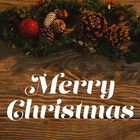 Rustic Christmas Background with Pinecones and Ornaments - Download Free Stock Templates Pikwizard.com