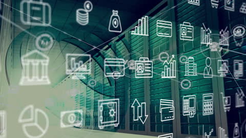 Digital Icons Overlay on Server with Data Processing Concepts