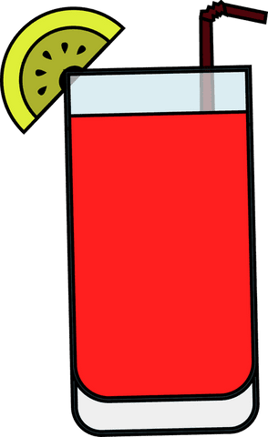 transparent background red cocktail with lemon slice - Download Free Stock Videos Pikwizard.com