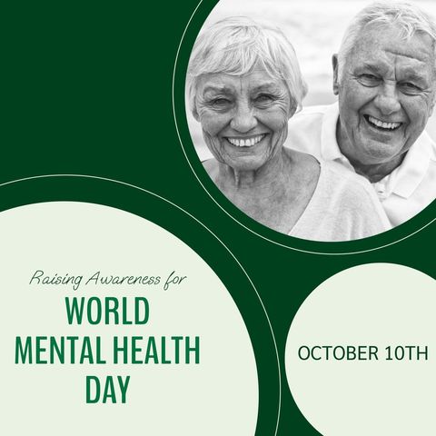 joyful senior couple celebrating world mental health day - Download Free Stock Templates Pikwizard.com