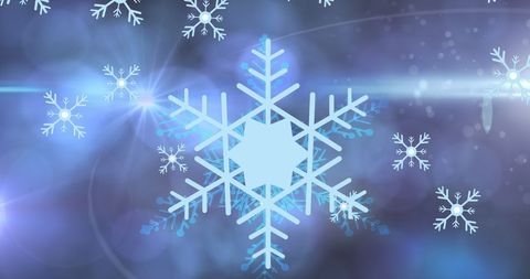 Digital Snowflake Illustration with Glowing Bokeh Background - Download Free Stock Images Pikwizard.com
