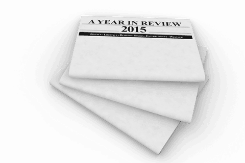 Transparent Newspaper Year in Review 2015 Illustration - Download Free Stock Videos Pikwizard.com