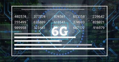 Futuristic Digital 6G Technology Interface Concept - Download Free Stock Images Pikwizard.com