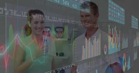 Fitness Enthusiasts Interacting with Data Analytics in Gym Environment