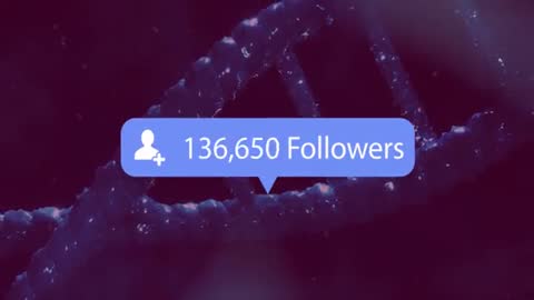 Rotating Helix with Follower Count Bubble Indicating Growth